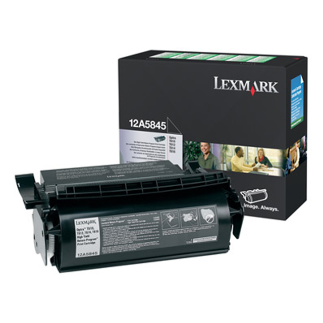 Tóner y unidad fotoconductora Lexmark 12A5845 Original Negro