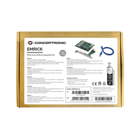 Tarjeta de expansión Conceptronic Puertos PCIex1 con alimentación SATA - vista 3
