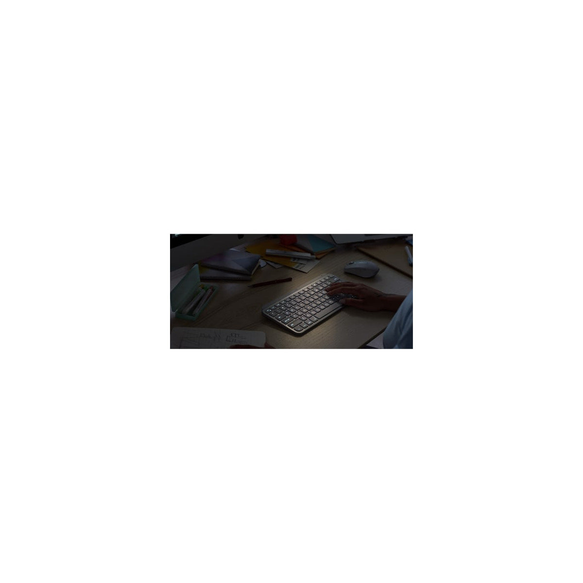 Teclado Logitech MX Keys Mini inalámbrico italiano grafito, vista 7