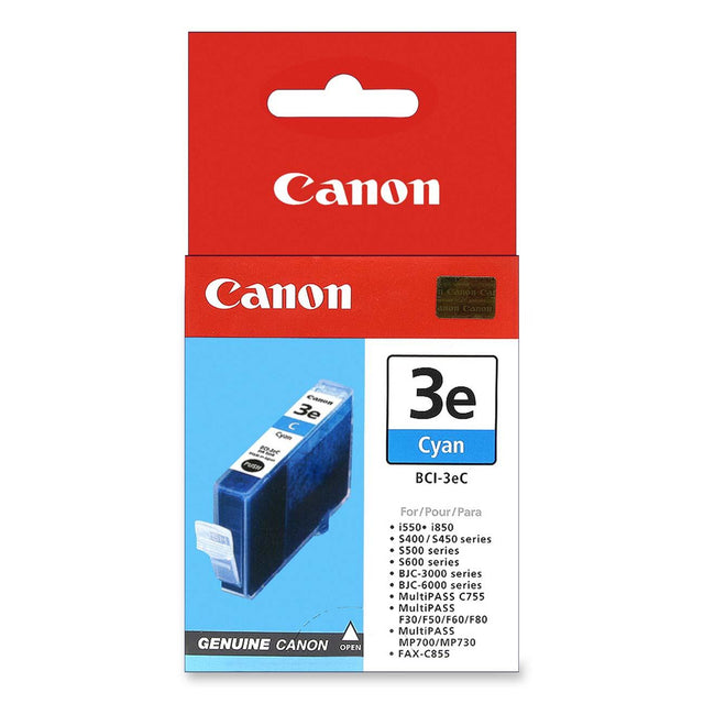 Cartucho de tinta Canon BCI-3EC cian original.