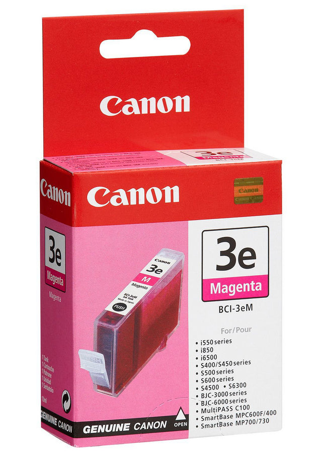 Cartucho de tinta Canon BCI-3EM magenta original.