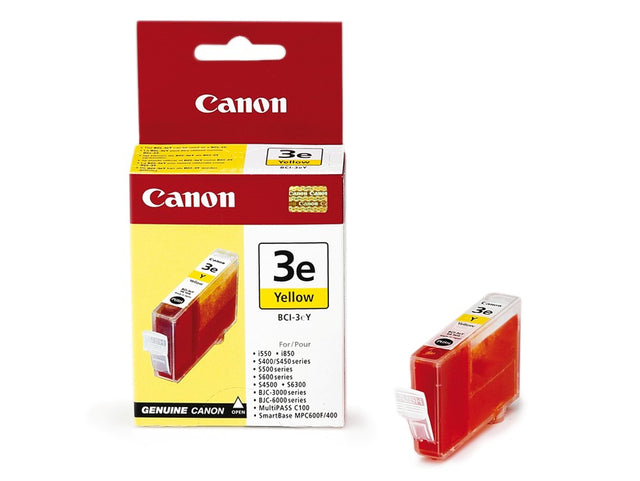 Cartucho de tinta Canon BCI-3EY amarillo original.