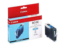 Cartucho de tinta Canon BCI-8C cian original.