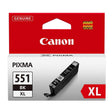 Cartucho de tinta Canon CLI551XLBK negro original.