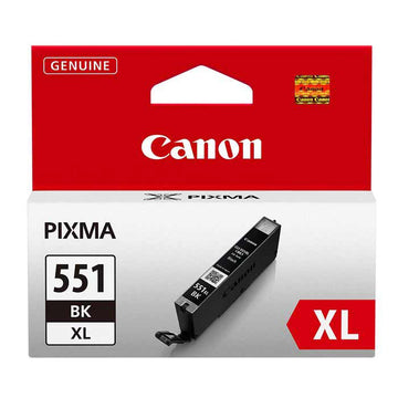 Cartucho de tinta Canon CLI551XLBK negro original.