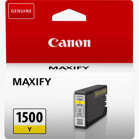 Embalaje del cartucho de tinta Canon MAXIFY PGI-1500Y amarillo original 9231B001