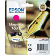 Cartucho de tinta Epson 16XL magenta original.