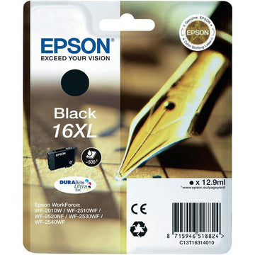 Cartucho de tinta Epson 16XL negro original.