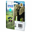 Cartucho de tinta Epson 24XL cian original.