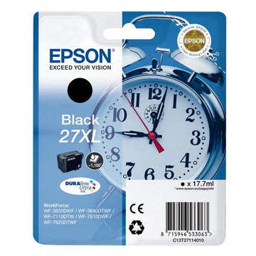 Cartucho de tinta Epson 27XL negro original.