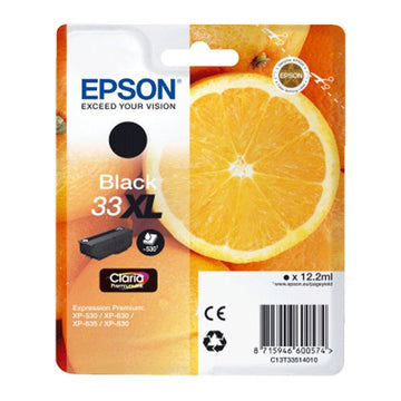 Cartucho de tinta Epson 33XL negro original.