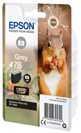 Vista 3 del cartucho de tinta Epson 478XL gris original.