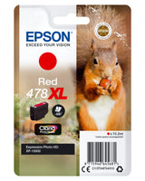 Cartucho de tinta Epson 478XL rojo original.