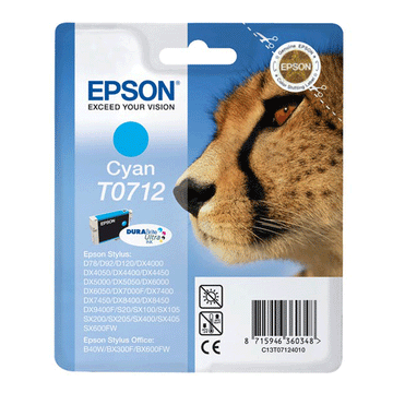 Cartucho de tinta Epson C13T07124022 cian original