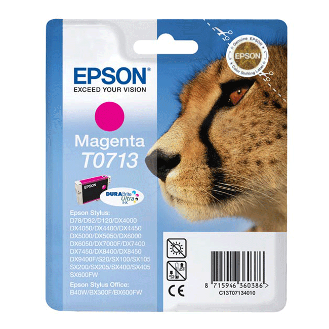 Cartucho de tinta Epson C13T07134022 magenta original