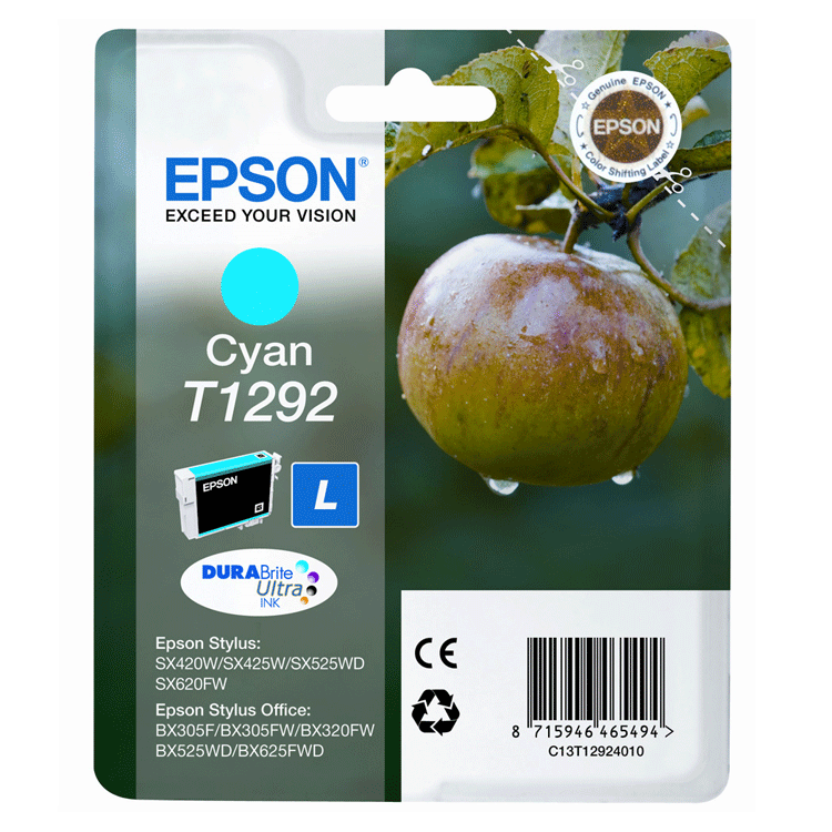 Cartucho de tinta Epson C13T12924012 cian original