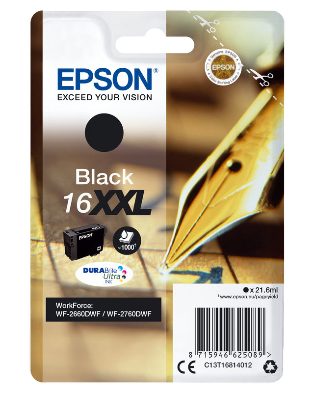 Cartucho de tinta Epson C13T16814022 negro original