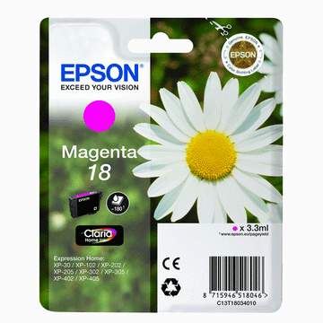 Cartucho de tinta Epson C13T18034022 magenta original