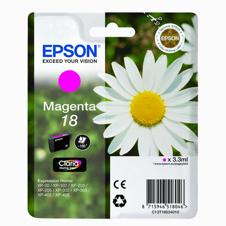 Cartucho de tinta Epson C13T18034022 magenta original