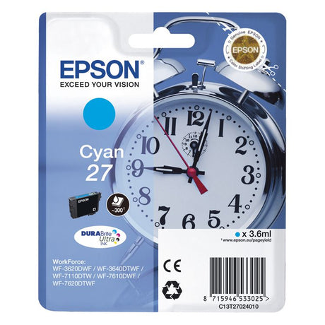 Cartucho de tinta Epson C13T27024012 cian original