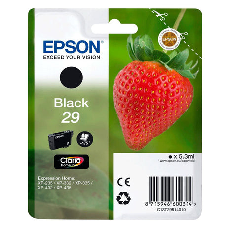 Cartucho de tinta Epson C13T29814022 negro original