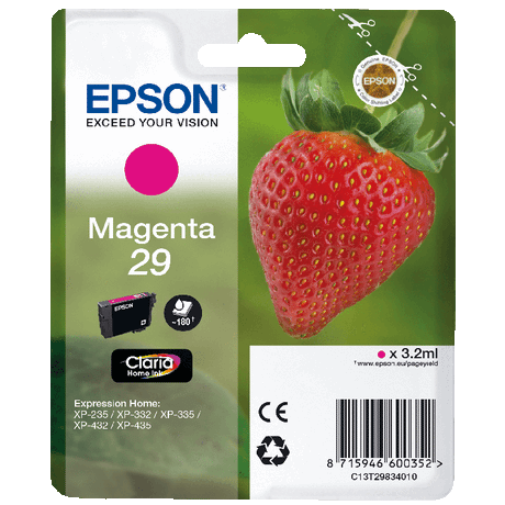 Cartucho de tinta Epson C13T29834022 magenta original
