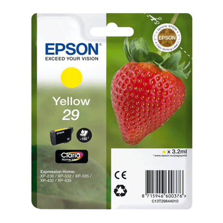 Cartucho de tinta Epson C13T29844022 amarillo original