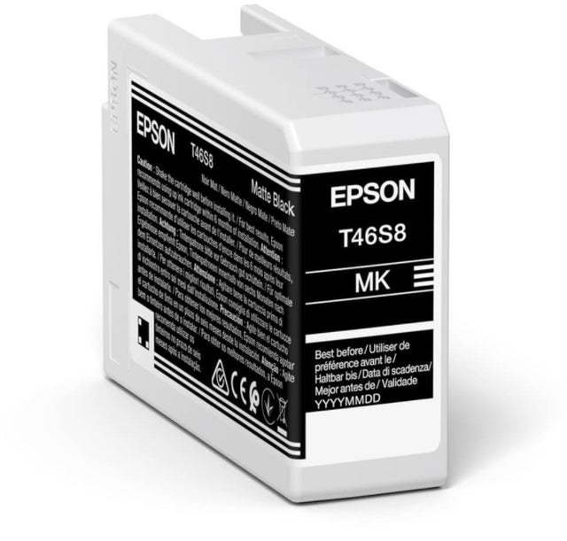 Cartucho de tinta Epson C13T46S800 negro mate original.