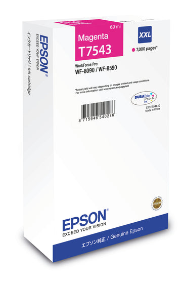 Cartucho de tinta Epson C13T75434N magenta original