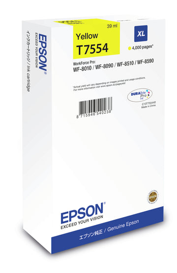 Cartucho de tinta Epson C13T75544N amarillo original