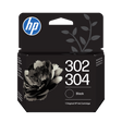 Cartucho de tinta HP 302/304 negro original.