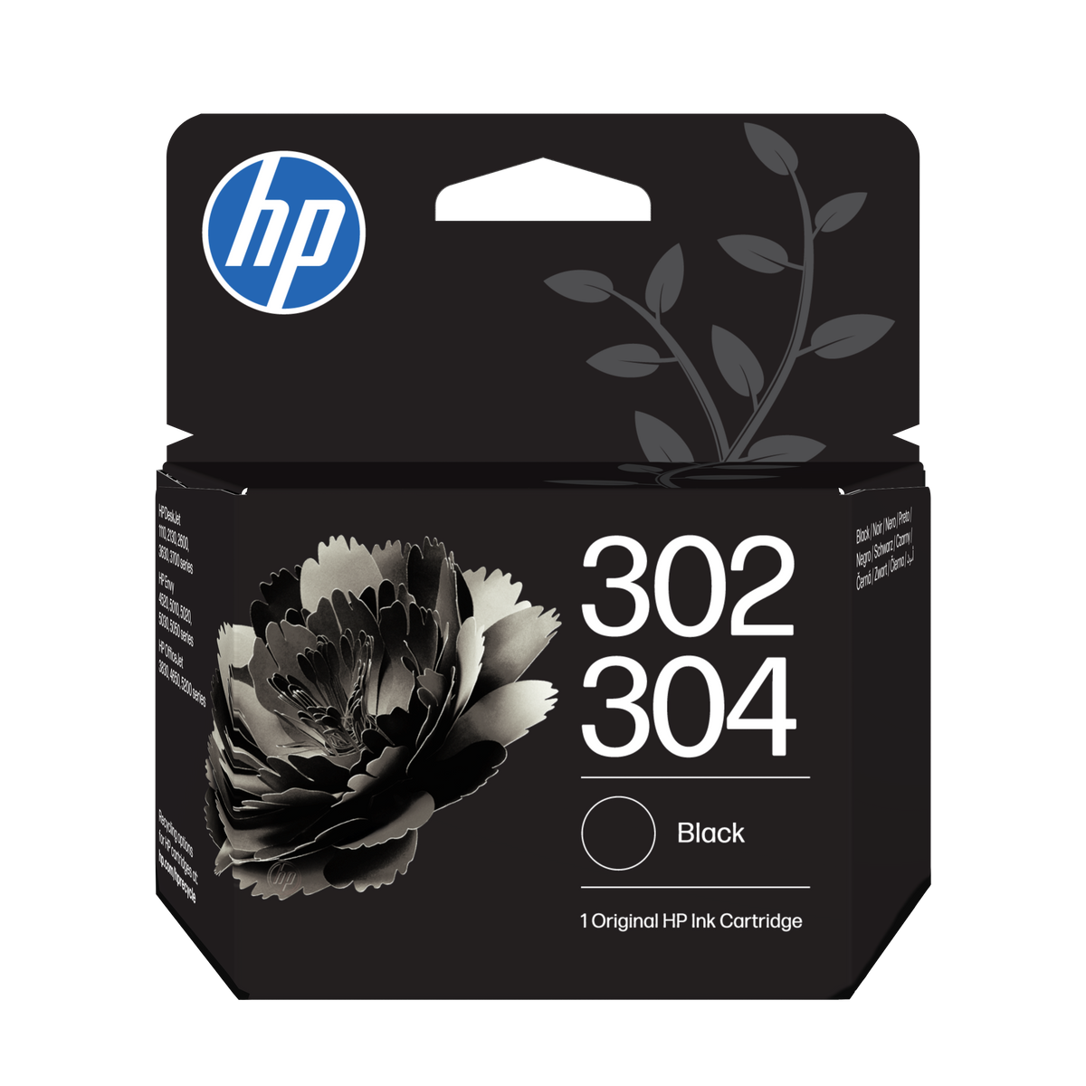 Cartucho de tinta HP 302/304 negro original.