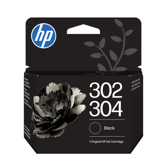 Cartucho de tinta HP 302/304 negro original.