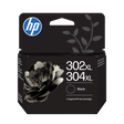 Cartucho de tinta HP 302XL/304XL negro original.