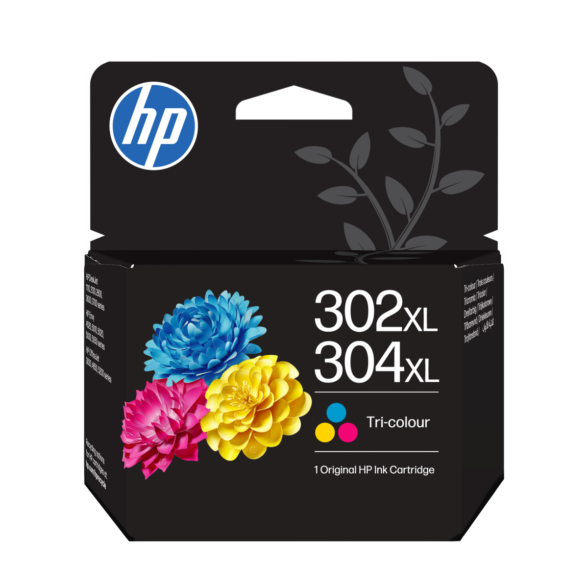 Cartucho de tinta HP 302XL/304XL tricolor original.