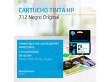 Tinta HP 712 3ED70A Negro Original, 38 ml