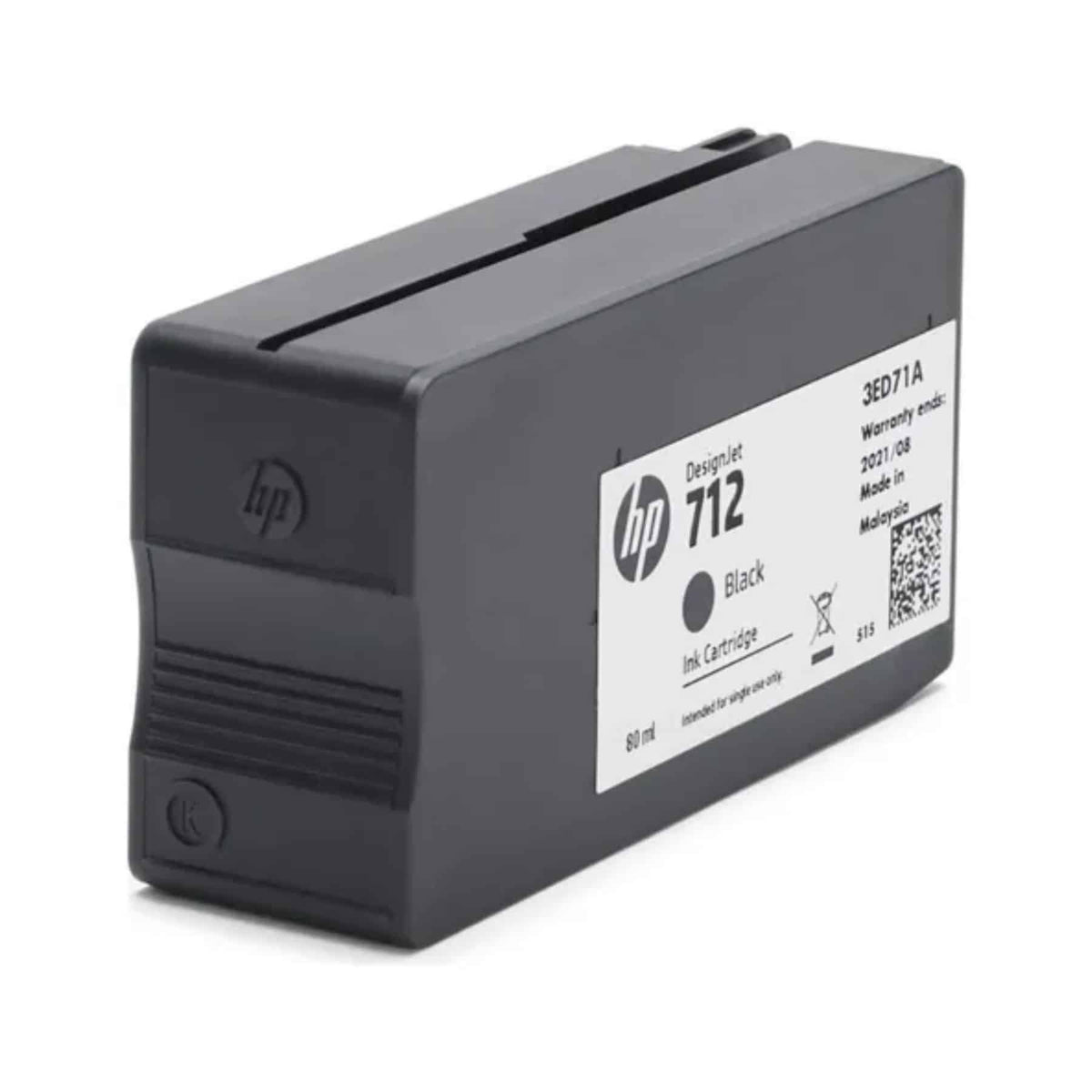 Tinta HP 712 3ED71A Negro Original, 80 ml