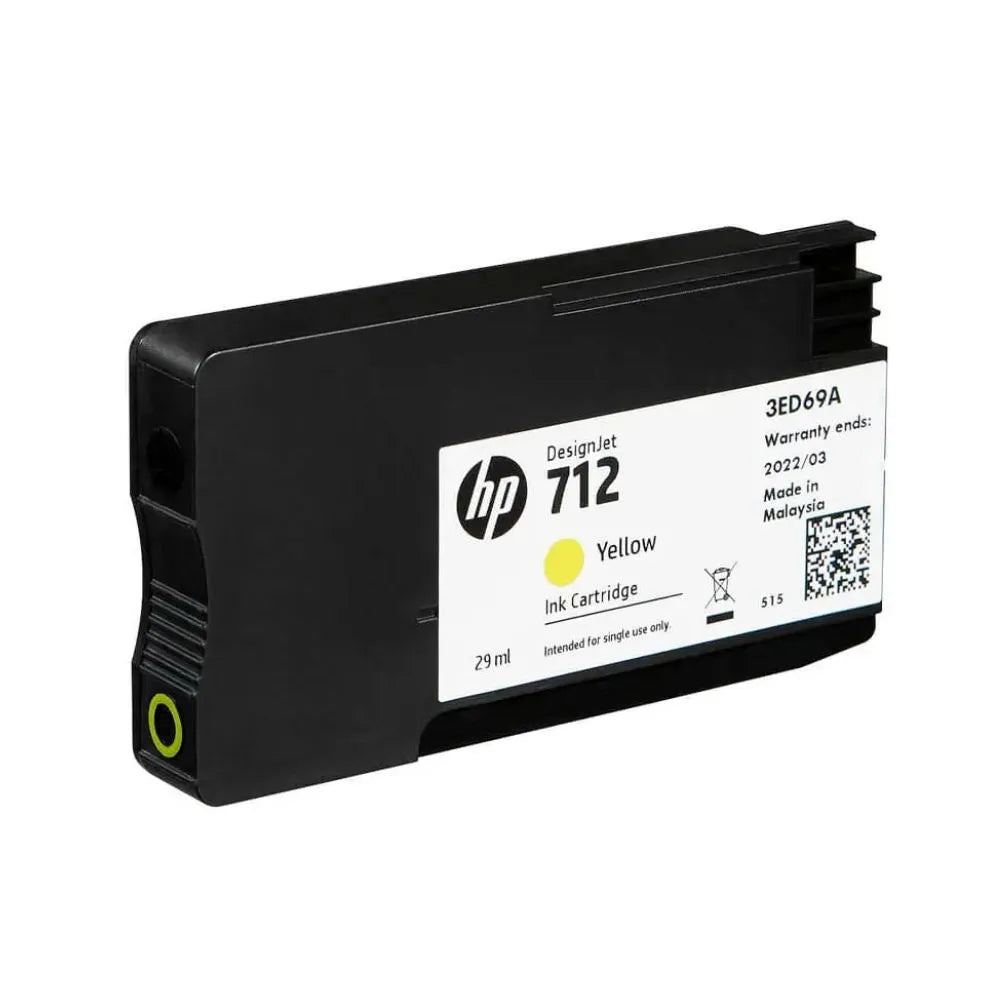 Tinta HP 712 3ED69A Amarillo Original, 29 ml