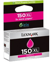 Cartucho de tinta Lexmark 150XL magenta original.