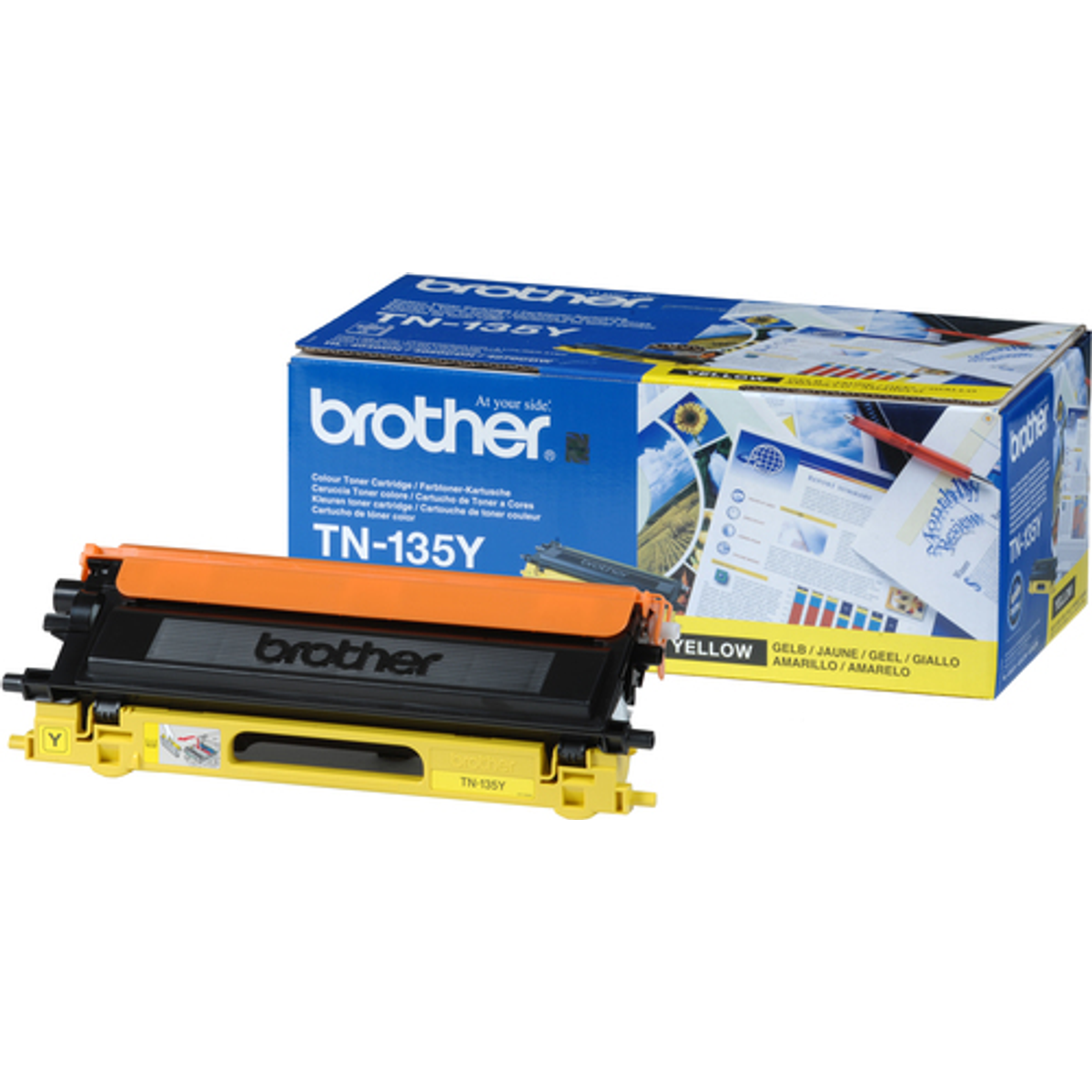 Tóner Brother TN135Y Original Amarillo - vista 2