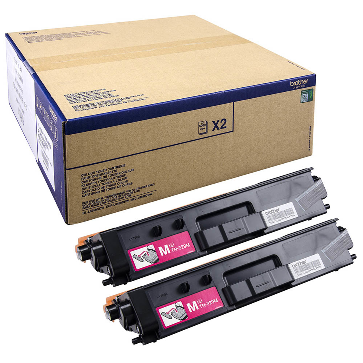 Tóner Brother TN329MTWIN Original Magenta