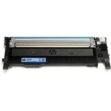 Cartucho de tóner HP 117A W2071A cian original, vista frontal
