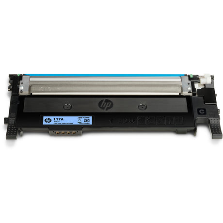 Cartucho de tóner HP 117A W2071A cian original, vista frontal
