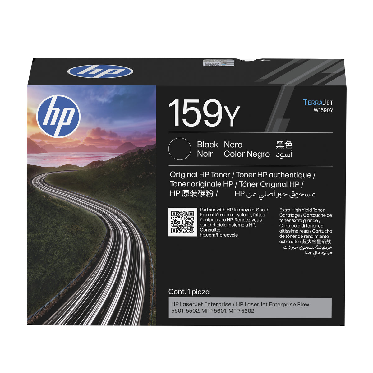 Tóner HP 159Y negro original de capacidad extra alta W1590Y