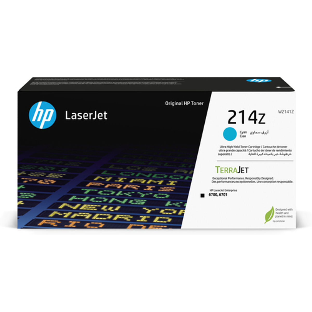 Tóner HP 214Z original cian (W2141Z) - vista 2
