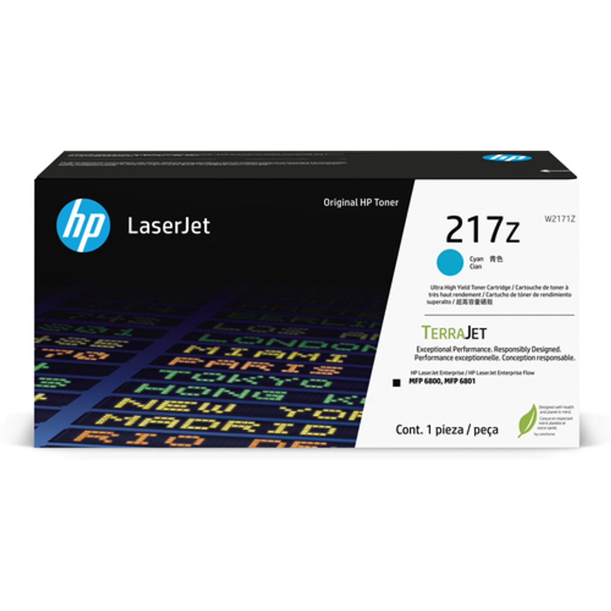 Tóner HP 217Z original cian (W2171Z) - vista 3