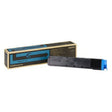 Tóner cian original Kyocera TK8600C, referencia 1T02MNCNL0, con caja y cartucho.